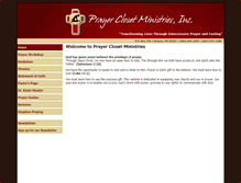 Tablet Screenshot of prayerclosetministries.org